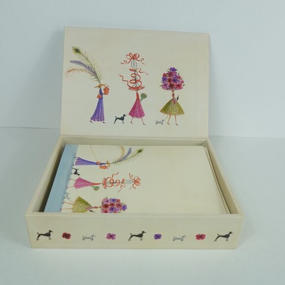 Anthropologie Roger La Borde Blank Note Cards Boxed set of 20 Four Designs - Picture 8 of 16